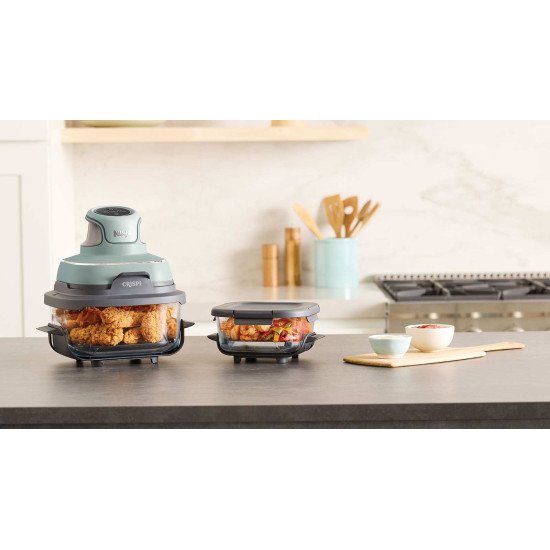 Ninja CRISPi Unique 3,8 L 1700 W Friteuse d'air chaud Vert, Gris, Transparent