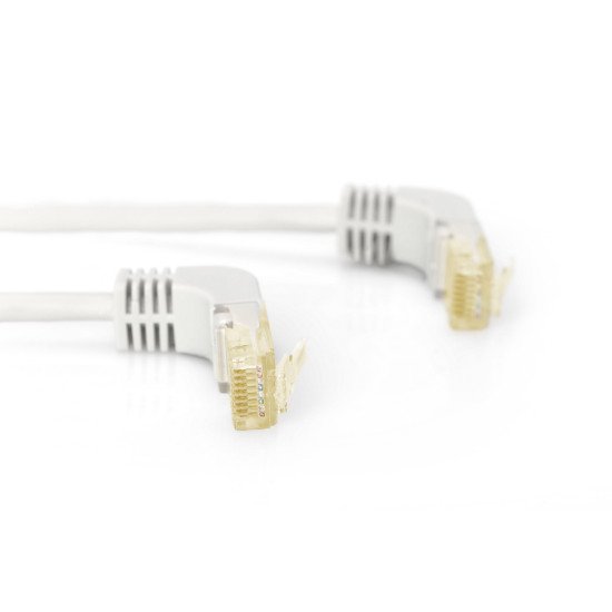 Digitus Câble de brassage CAT 6A S/FTP, connecteur coudée à 90°