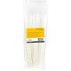 StarTech.com Colliers de Serrage Réutilisables 25 cm Blancs - Largeur 7 mm - Diam. faisceau 65 mm - Résistance traction 22 kg - Colson nylon détachable - Intérieur/extérieur - Homologués 94V-2/UL - 100 pcs