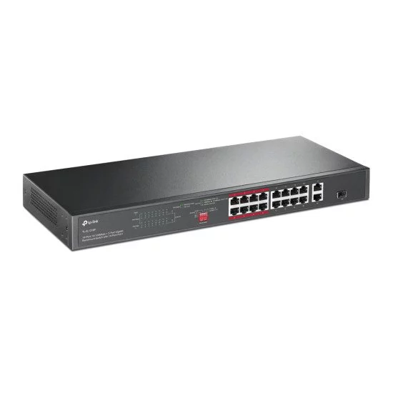 TP-Link TL-SL1218P commutateur réseau Non-géré Gigabit Ethernet (10/100/1000) Connexion Ethernet, supportant l'alimentation via ce port (PoE) 1U Noir TP-Link TL-SL1218P commutateur réseau Non-géré Gigabit Ethernet (10/100/1000) Connexion Ethernet, supportant l'alimentation via ce port (PoE) 1U Noir