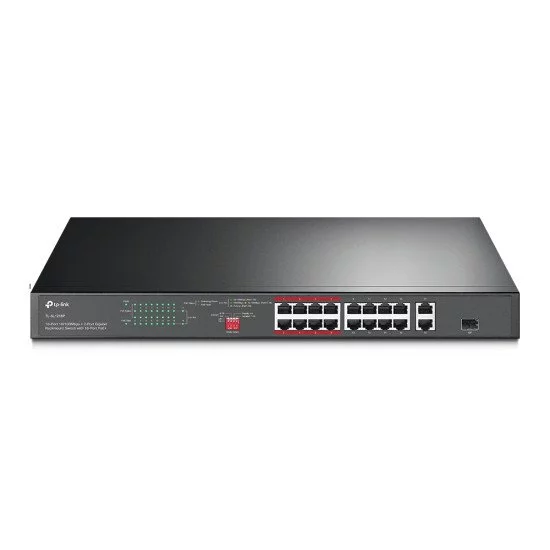 TP-Link TL-SL1218P commutateur réseau Non-géré Gigabit Ethernet (10/100/1000) Connexion Ethernet, supportant l'alimentation via ce port (PoE) 1U Noir TP-Link TL-SL1218P commutateur réseau Non-géré Gigabit Ethernet (10/100/1000) Connexion Ethernet, supportant l'alimentation via ce port (PoE) 1U Noir