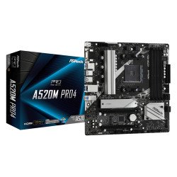 Asrock A520M Pro4 Emplacement AM4 micro ATX Asrock A520M Pro4 Emplacement AM4 micro ATX