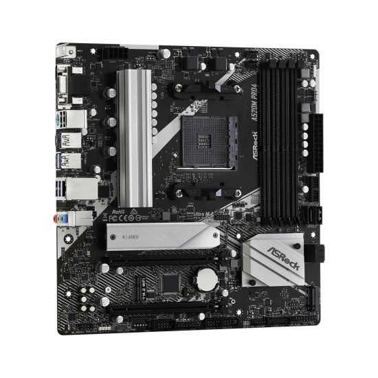 Asrock A520M Pro4 Emplacement AM4 micro ATX Asrock A520M Pro4 Emplacement AM4 micro ATX
