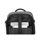 Manhattan Sac à dos de voyage Rome 17,3", 2 compartiments (PC jusqu'à 17,3" + tablette jusqu'à 11"), format cabine avion, 40 L, multiples poches, 3 pochettes souples, 2 poignées, bretelles escamotables, gris clair