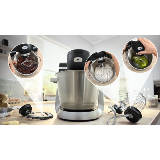 Bosch Serie 6 MUMS6ZS13D robot de cuisine 1600 W 5,5 L Noir, Acier inoxydable Balances intégrées