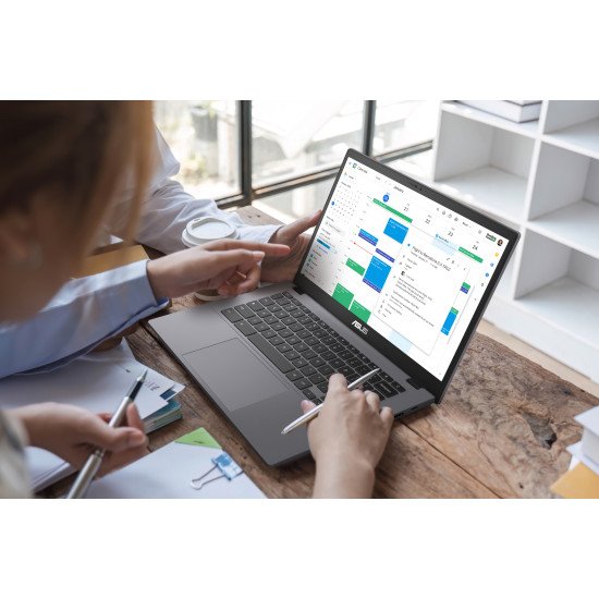 ASUS Chromebook Plus CX34 CB3402CVA-MW1326 Intel Core 3 100U 35,6 cm (14") Écran tactile Full HD 8 Go LPDDR5x-SDRAM 128 Go UFS Wi-Fi 6E (802.11ax) ChromeOS Gris AZERTY Belge