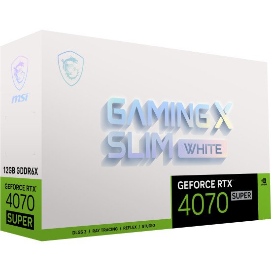 MSI GAMING GeForce RTX 4070 SUPER 12G X SLIM WHITE NVIDIA 12 Go GDDR6X