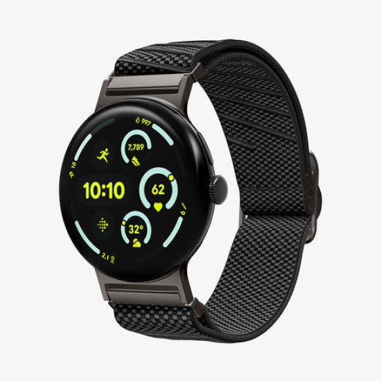 Spigen AMP11420 accessoire intelligent à porter sur soi Bande Noir Nylon, Acier inoxydable