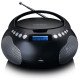 Lenco SCD-331 Portable Analogique Noir, Argent