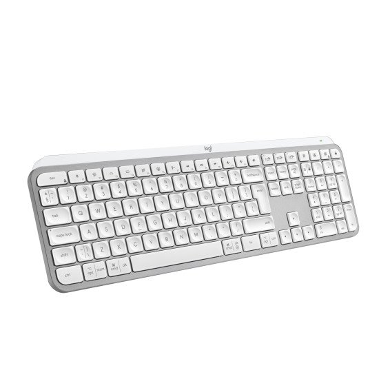 Logitech MX Keys S clavier RF sans fil + Bluetooth Aluminium, Blanc