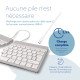 R-Go Tools Clavier ergonomique R-Go Split Break avec logiciel de pause, clavier ergonomique divisé, AZERTY (BE), bluetooth, blanc