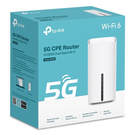 TP-Link Archer NX500 routeur sans fil Gigabit Ethernet Bi-bande (2,4 GHz / 5 GHz) 5G Blanc