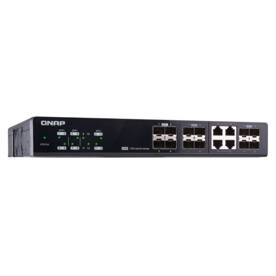 QNAP QSW-M1204-4C commutateur réseau Géré 10G Ethernet (100/1000/10000) Noir
