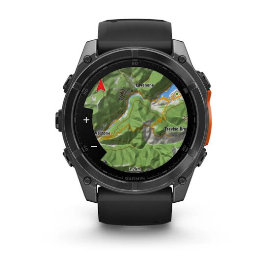 Garmin Fenix 8 3,56 cm (1.4") AMOLED 51 mm Numérique 454 x 454 pixels Écran tactile Gris Wifi GPS (satellite)