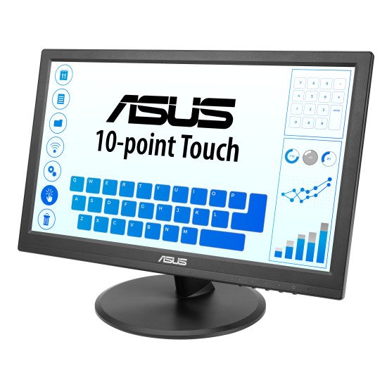 ASUS Touch VT169HE écran PC 39,6 cm (15.6") 1920 x 1080 pixels Full HD LED Écran tactile Dessus de table Noir