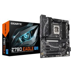 GIGABYTE Z790 EAGLE Carte mère - Compatible avec les processeurs Intel Core de 14e génération, VRM 12+1+1 phases, jusqu'à 7600 MHz DDR5 (OC), 3xPCIe 4.0 M.2, LAN 2,5 GbE, USB 3.2 Gen 2 GIGABYTE Z790 EAGLE Carte mère - Compatible avec les processeurs Intel Core de 14e génération, VRM 12+1+1 phases, jusqu'à 7600 MHz DDR5 (OC), 3xPCIe 4.0 M.2, LAN 2,5 GbE, USB 3.2 Gen 2
