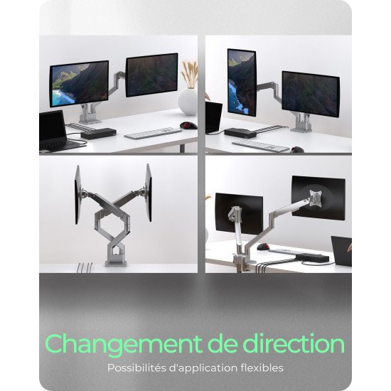 ICY BOX IB-MS524-T 81,3 cm (32") Bureau Gris, Argent