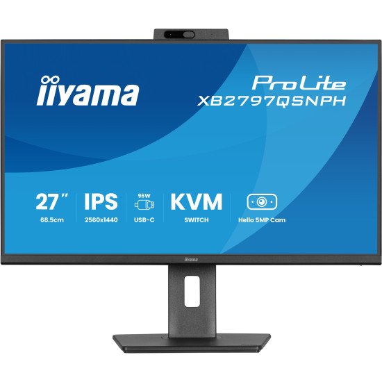 iiyama ProLite XB2797QSNPH-B1 27IN IPS LCD 4MS 2560X1440 350CD/M2 HDMI/DP/USB 2 écran PC 68,6 cm (27") 2560 x 1440 pixels Quad HD Noir