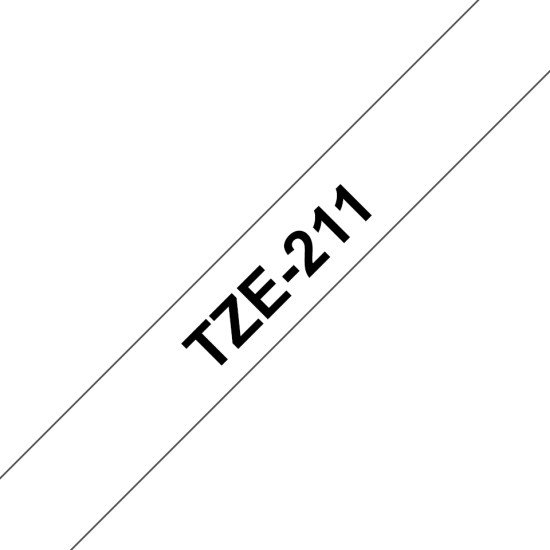Brother TZe211 ruban d'étiquette Noir sur blanc TZe