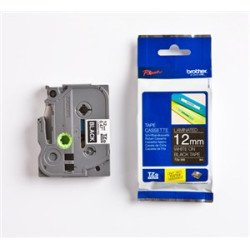 Brother TZe-335 ruban d'étiquette Blanc sur noir