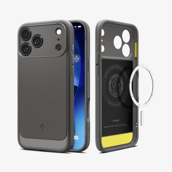 Spigen Rugged Armor (MagFit) coque de protection pour téléphones portables 16 cm (6.3") Housse Gris Spigen Rugged Armor (MagFit) coque de protection pour téléphones portables 16 cm (6.3") Housse Gris
