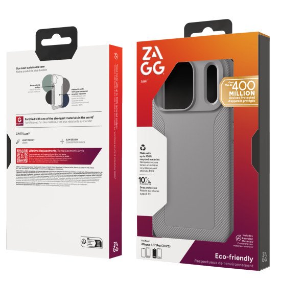 ZAGG Luxe Snap coque de protection pour téléphones portables 16 cm (6.3") Housse Gris ZAGG Luxe Snap coque de protection pour téléphones portables 16 cm (6.3") Housse Gris