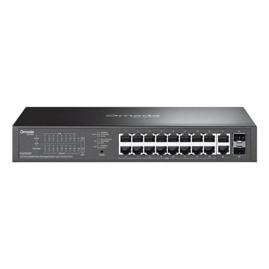OMADA ES220GP commutateur réseau Géré Gigabit Ethernet (10/100/1000) Connexion Ethernet POE Noir