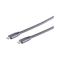S/CONN maximum connectivity 13-47020 câble USB USB 3.2 Gen 2x2 1 m USB C 10 Gbit/s 100 W Gris