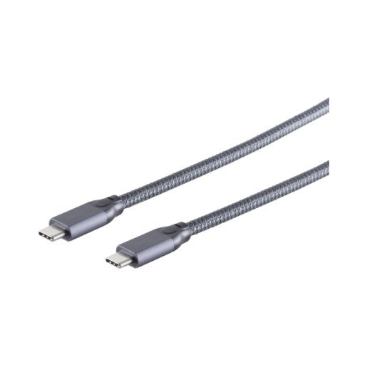 S/CONN maximum connectivity 13-47020 câble USB USB 3.2 Gen 2x2 1 m USB C 10 Gbit/s 100 W Gris