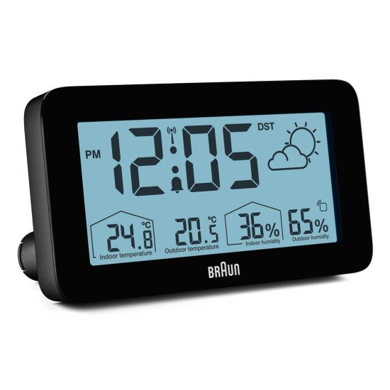 Braun BC13BP-DCF réveille-matin Réveil numérique Noir