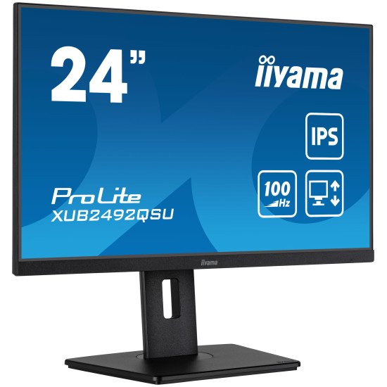 iiyama ProLite XUB2492QSU-B1 écran PC 60,5 cm (23.8") 2560 x 1440 pixels Wide Quad HD LED Noir