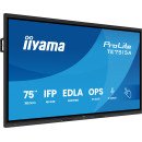 iiyama TE7515A-B2AG Écran d'affichage dynamique Écran plat interactif 190,5 cm (75") Wifi 550 cd/m² 4K Ultra HD Noir Écran tactile Intégré dans le processeur Android 24/7