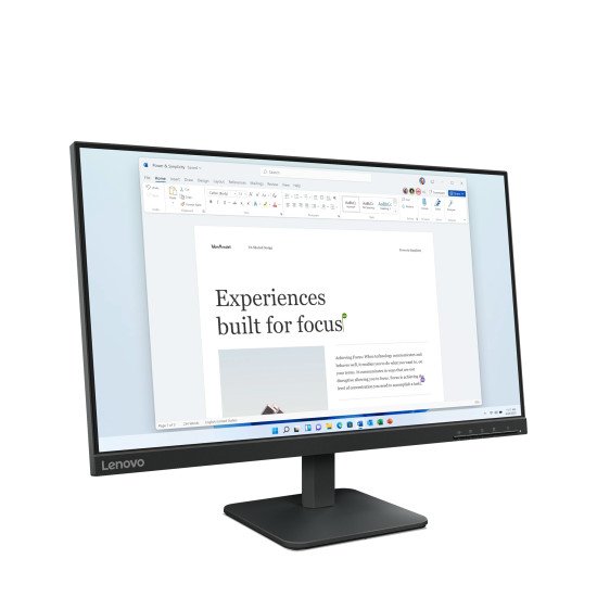 Lenovo L24-4e écran PC 60,5 cm (23.8") 1920 x 1080 pixels Full HD LCD Noir
