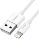 Ugreen cable USB 2.0 A lightning 2m, 5V/2.4A iPhone 7 / 7plus / 6S/ 6 / 6 Plus, iPhone 5s/5c/5, iPad Mini/Mini 2, iPad 1 m Blanc