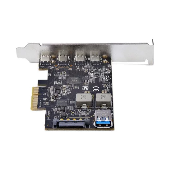 StarTech.com Carte PCIe USB à 5 Ports, USB 3.2 10Gbps, Carte PCI Express avec 4x USB-C et 1x USB-A interne, Carte Contrôleur USB PCIe, Windows/macOS/Linux StarTech.com Carte PCIe USB à 5 Ports, USB 3.2 10Gbps, Carte PCI Express avec 4x USB-C et 1x USB-A interne, Carte Contrôleur USB PCIe, Windows/macOS/Linux