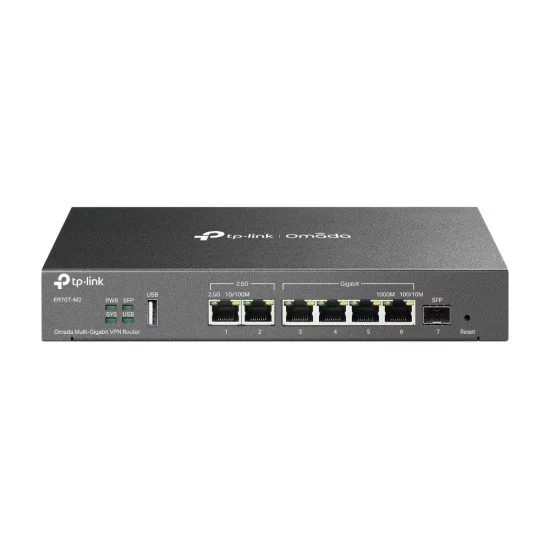 TP-Link ER707-M2 Routeur connecté 2.5 Gigabit Ethernet, Fast Ethernet, Gigabit Ethernet Noir TP-Link ER707-M2 Routeur connecté 2.5 Gigabit Ethernet, Fast Ethernet, Gigabit Ethernet Noir