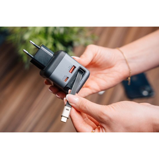 Verbatim 32059 chargeur d'appareils mobiles Universel Noir, Gris Secteur Charge rapide Intérieure