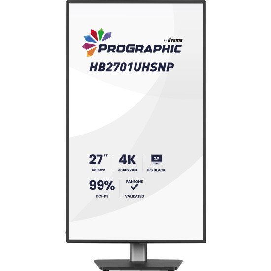 iiyama PROGRAPHIC HB2701UHSNP-B1 écran PC 68,6 cm (27") 3840 x 2160 pixels 4K Ultra HD LCD Noir
