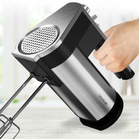 Cecotec PowerTwist 500 Batteur à main 500 W Noir, Acier inoxydable