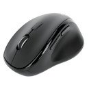 Manhattan Souris ergonomique sans fil (droitière), DPI réglable 800/1200/1600, 2,4 GHz (jusqu'à 10 m), 6 boutons avec molette, récepteur USB-A et USB-C combiné, noire, pile AA incluse, garantie 3 ans