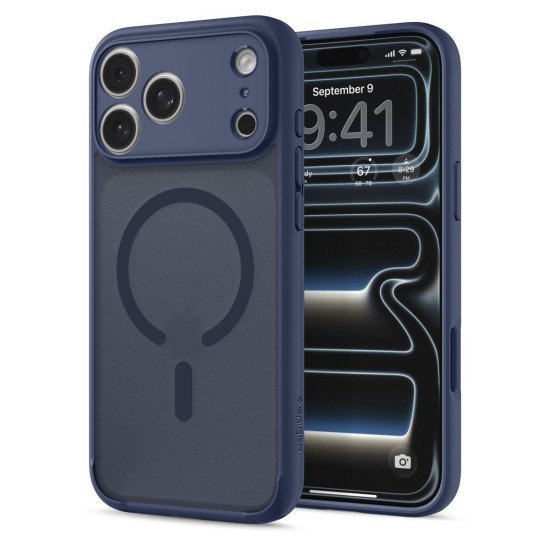 Spigen Ultra Hybrid (MagFit) coque de protection pour téléphones portables 16 cm (6.3") Housse Bleu foncé