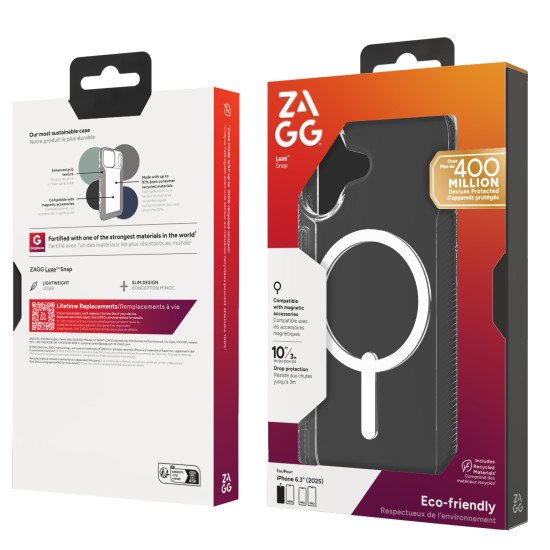 ZAGG Luxe Snap coque de protection pour téléphones portables 16 cm (6.3") Housse Transparent ZAGG Luxe Snap coque de protection pour téléphones portables 16 cm (6.3") Housse Transparent