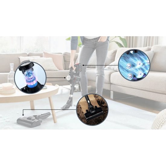 Bosch BSS715FRSH aspirateur balai et balai électrique Aspirateur-balai 2 en 1 Batterie Sec Sans sac 0,3 L Noir, Argent 5 Ah Bosch BSS715FRSH aspirateur balai et balai électrique Aspirateur-balai 2 en 1 Batterie Sec Sans sac 0,3 L Noir, Argent 5 Ah