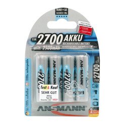 Ansmann Blister 4 X Accu, AA, 2700mAh AA / HR6 Hybrides nickel-métal (NiMH)
