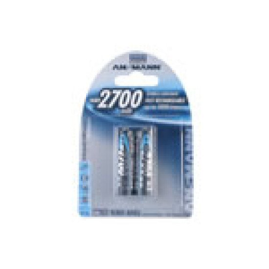 Ansmann Blister 2 X Accu, AA, 2700mAh AA / HR6 Hybrides nickel-métal (NiMH)