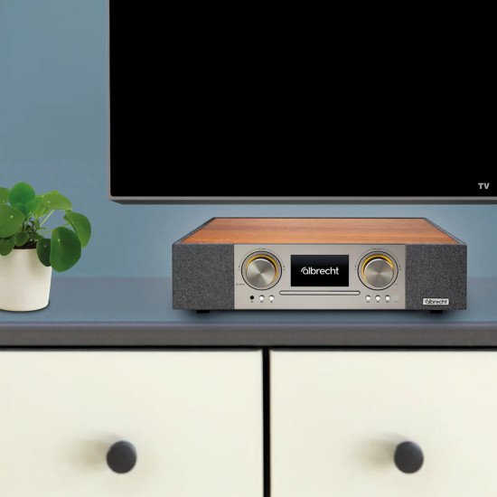 Albrecht DR 1000 Analogique et numérique 30 W FM, DAB+ Noyer Lecture de MP3