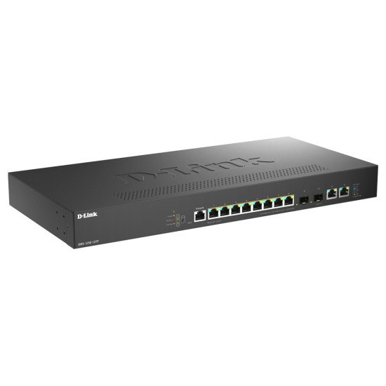 D-Link DMS-1250-12TP/E commutateur réseau Géré 2.5G Ethernet (100/1000/2500) Connexion Ethernet POE Noir