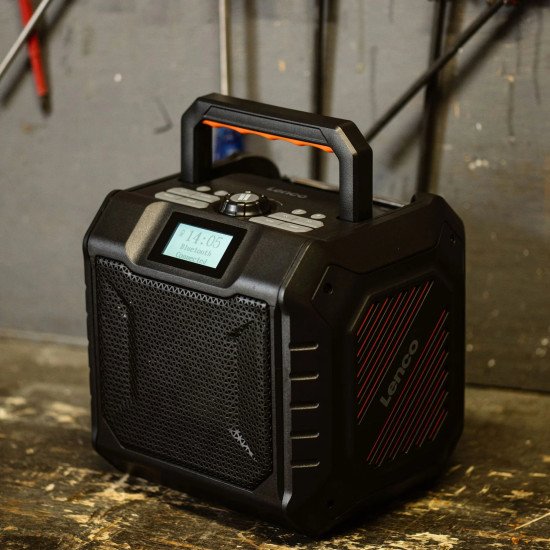 Lenco ODR-160GY Radio portable Analogique et numérique Noir, Orange