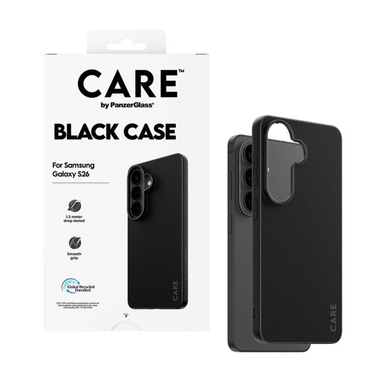 PanzerGlass CARE™ by ® TPU Case Black Samsung Galaxy S26 coque de protection pour téléphones portables Housse Noir