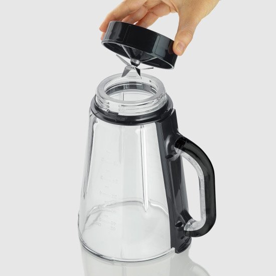 Severin SM 3722 blender 1,5 L Mélangeur de table 600 W Noir, Transparent